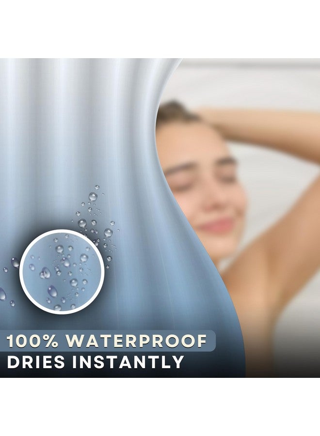 HOMETHREADS HOMETHREADS Embrace Luxury with Our 6-Feet Long Premium Polyester Shower Curtain with 12 Hooks for a Lavish Bathroom Ambiance | Stylish, Splendid, and Perfectly Sized (Blue, 180x180cm)  - Image 5