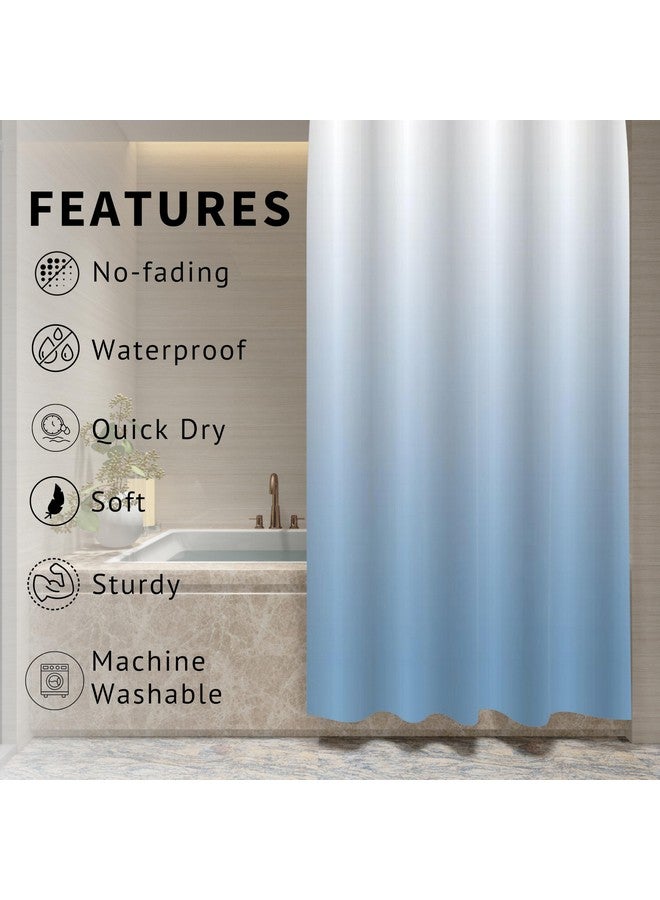 HOMETHREADS HOMETHREADS Embrace Luxury with Our 6-Feet Long Premium Polyester Shower Curtain with 12 Hooks for a Lavish Bathroom Ambiance | Stylish, Splendid, and Perfectly Sized (Blue, 180x180cm)  - Image 3