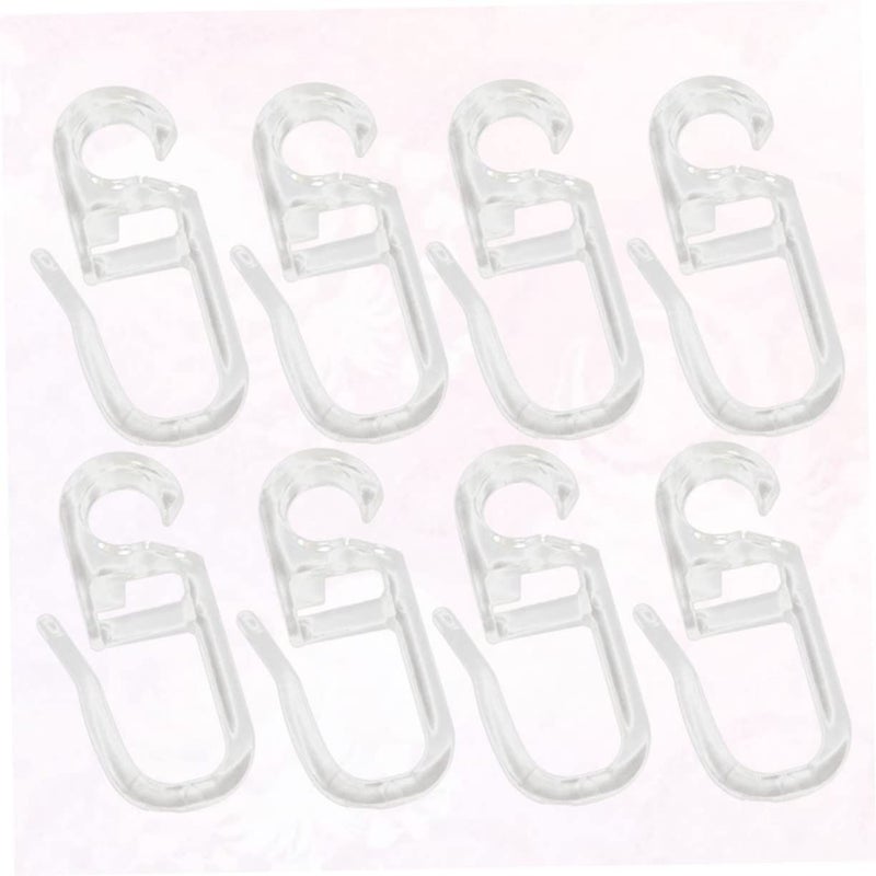 Transparent Bed Curtain Hooks 150PCS 3.8x1.16CM Smooth Sliding For Easy Installation - Image 3