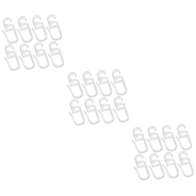 Transparent Bed Curtain Hooks 150PCS 3.8x1.16CM Smooth Sliding For Easy Installation - Image 2