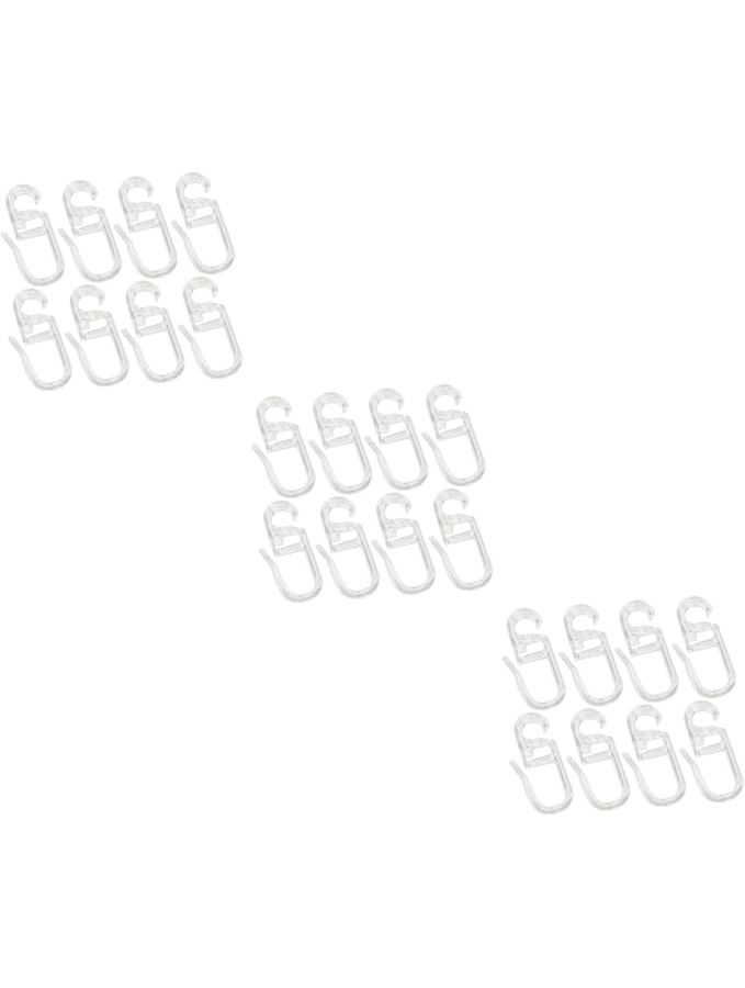 Transparent Bed Curtain Hooks 150PCS 3.8x1.16CM Smooth Sliding For Easy Installation - Image 1