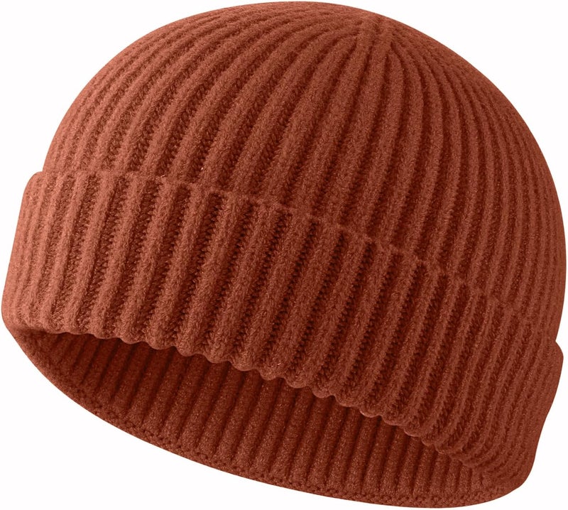 Roybens Swag Wool Knit Cuff Short Fisherman Beanie for Men Women, Winter Warm Hats - Image 1