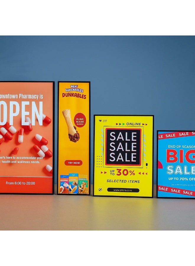 Led Display Board For Advertising Slim LED Advertising Light Box Illuminated Poster Display - Image 5