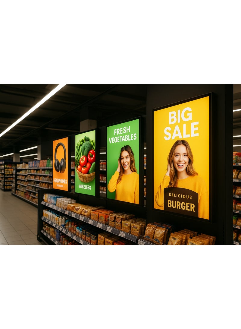 Led Display Board For Advertising Slim LED Advertising Light Box Illuminated Poster Display - Image 4