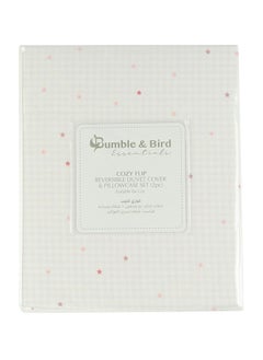 Bumble & Bird Bumble & Bird - Reversible Duvet Cover & Pillowcase For Cot - Pink  - Image 2