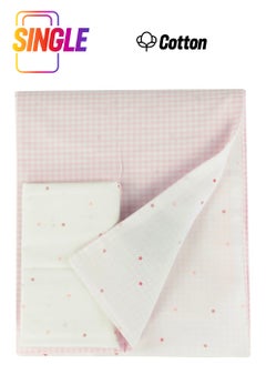 Bumble & Bird Bumble & Bird - Reversible Duvet Cover & Pillowcase For Cot - Pink  - Image 1