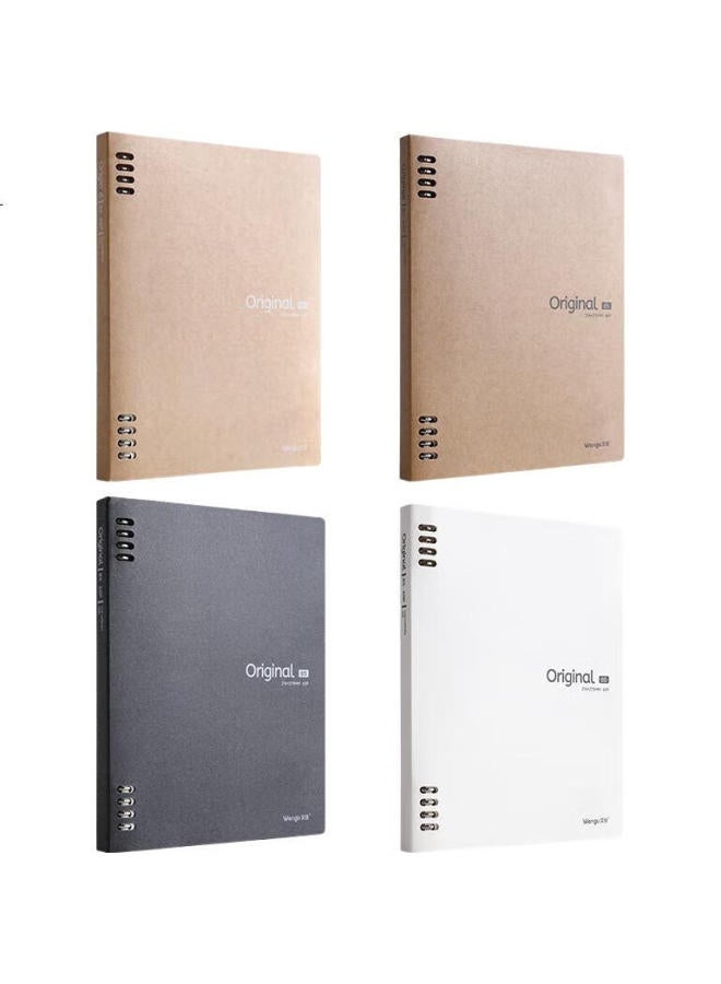 Wengu B5/60 Sheets Comfortable Cowhide Paper Loose-Leaf Notebook, Detachable Notebook, High-Quality Simple Design For College Students And Postgraduate Exam Preparation, B1053 (B5) A Yellow Cowhide With Black Text - Image 3