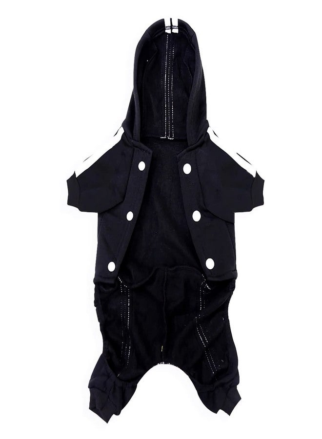 Aolowewin Weowin Pet Outfit - Cute Dog Hoodie Tracksuit Sweater Winter Clothes Pajamas Jumpsuit 4-Legs Black for Puppy Small Medium Large Dogs Girl or Boy (Small) - Image 3