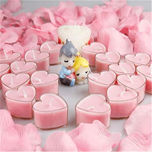 AURA DECOR AuraDecor Heart Shape Fragrance Tealight Candles Burning Time 4 To 5 Hours, Polycarbonate (30, Pink Rose) - Image 4