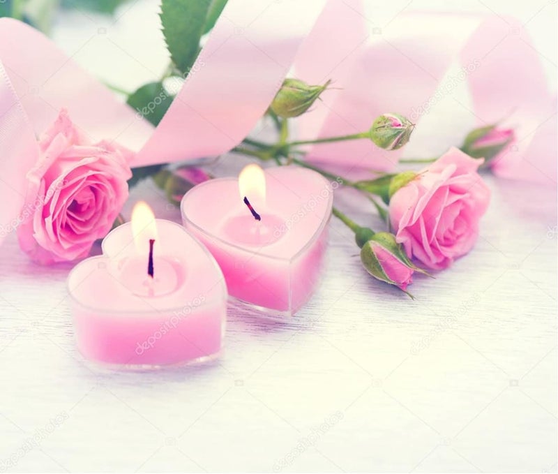 AURA DECOR AuraDecor Heart Shape Fragrance Tealight Candles Burning Time 4 To 5 Hours, Polycarbonate (30, Pink Rose) - Image 3
