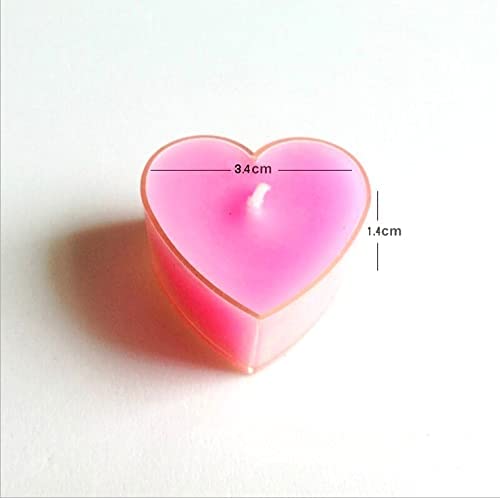 AURA DECOR AuraDecor Heart Shape Fragrance Tealight Candles Burning Time 4 To 5 Hours, Polycarbonate (30, Pink Rose) - Image 5