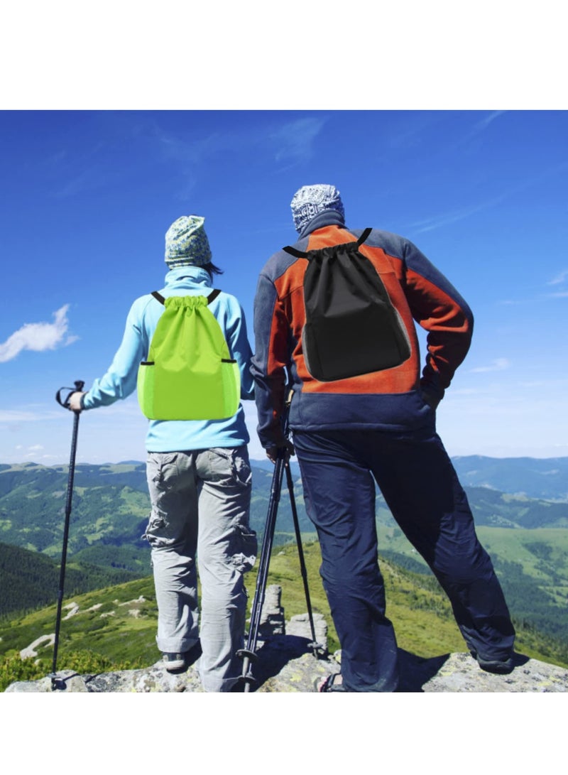 بيوينتي Waterproof Drawstring Sports Gym Bag, Oxford Fabric Backpack for Men and Women - Ideal for School, Beach, Holidays, Swimming, and Travel (40x48cm) - Image 5