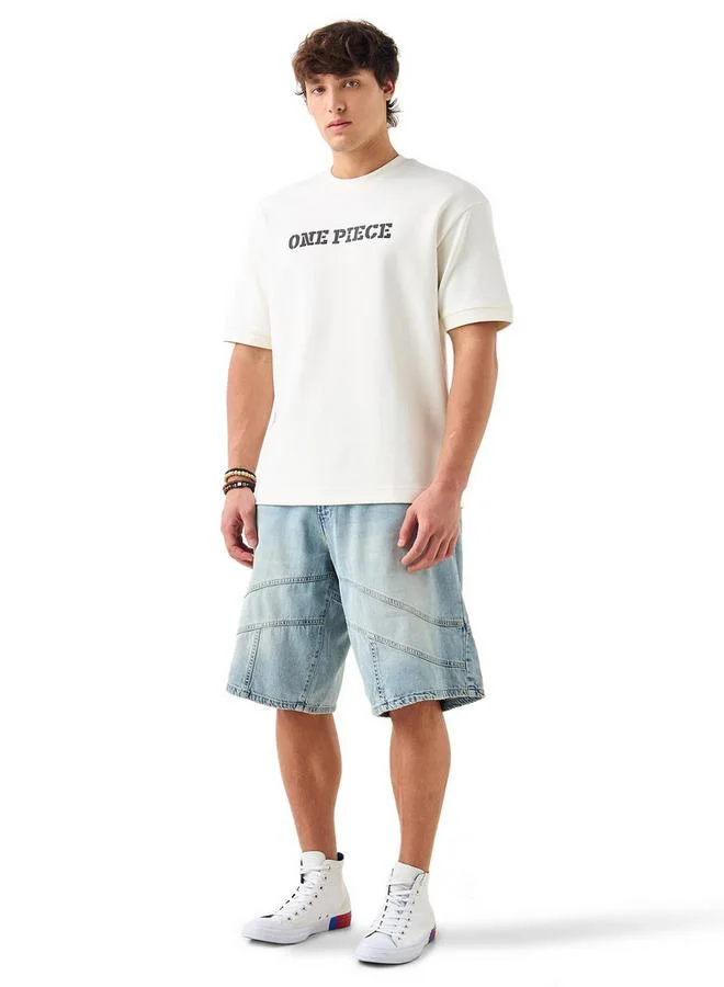 Lee Cooper Lee Cooper Denim Shorts with Button Closure and Pockets