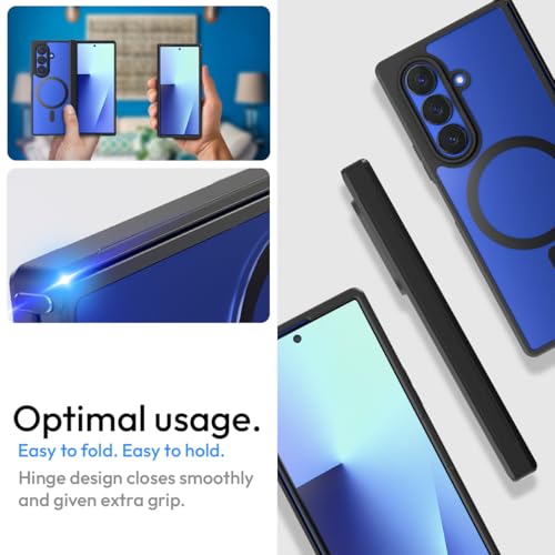 KAPAVER MAG-X Back Cover Case Compatible with MagSafe, Magnetic Case for Galaxy Z Fold 7 (Hinge) (Black) - Image 3