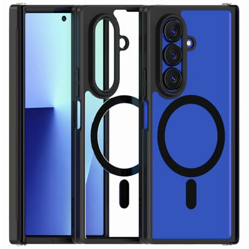KAPAVER MAG-X Back Cover Case Compatible with MagSafe, Magnetic Case for Galaxy Z Fold 7 (Hinge) (Black) - Image 1