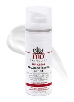 Elta MD UV Restore Tinted Face Sunscreen 48g White, SPF 46 Anti Aging Face Moisturizer for Women, Mineral Face Sunscreen for Sun Damaged Skin Repair, Zinc Oxide Sunscreen Formula, Daily Face Sunscreen  - Image 1