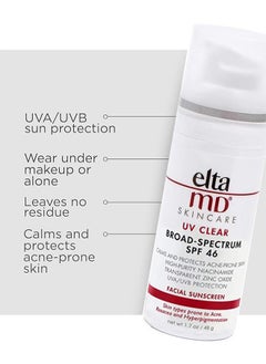 Elta MD UV Restore Tinted Face Sunscreen 48g White, SPF 46 Anti Aging Face Moisturizer for Women, Mineral Face Sunscreen for Sun Damaged Skin Repair, Zinc Oxide Sunscreen Formula, Daily Face Sunscreen  - Image 2