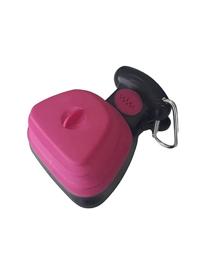 مغرفة فضلات الحيوانات الأليفة المحمولة لتنظيف فضلات الكلاب، والتقاط النفايات الصحية مع كيس موزع للكلاب (عبوة من قطعة واحدة) - وردي - Image 3