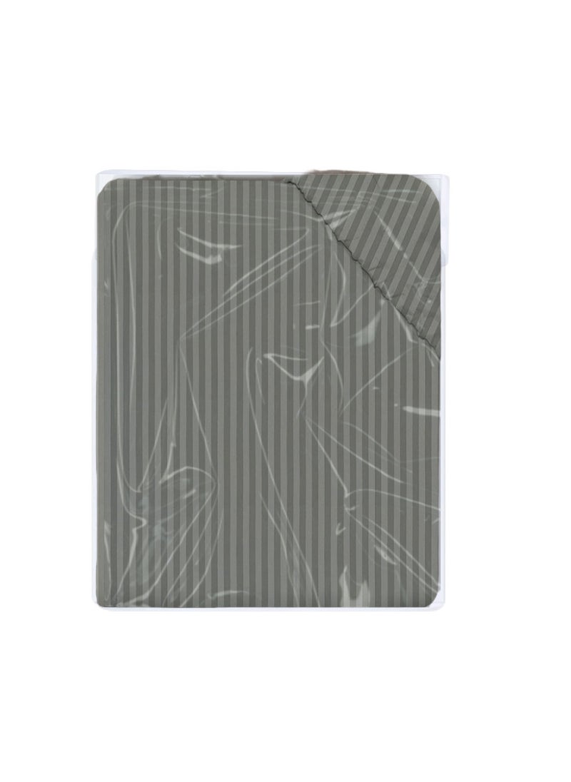 Blueberry Striped Cotton Bed Sheet Sets 3 Piece Set Deep Pocket 120x200+15cm  - Image 1