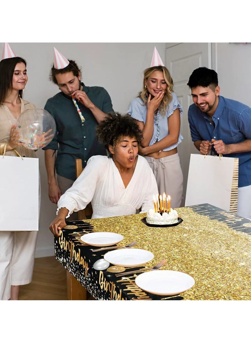 Birthday party tablecloth Disposable plastic tablecloth Birthday party decoration tablecloth  - Image 2