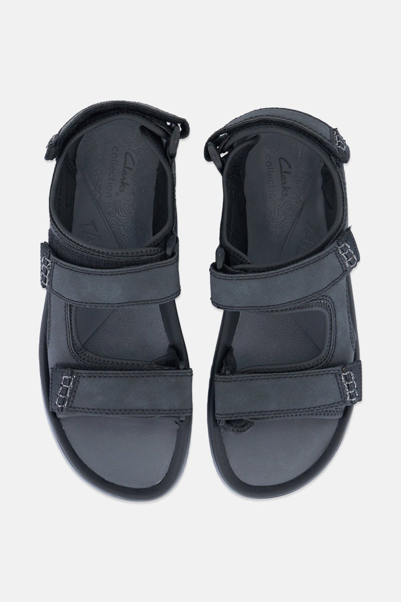 clarks Men Standard Wesley Bay Velcro Closure Sandals, Black - Image 2