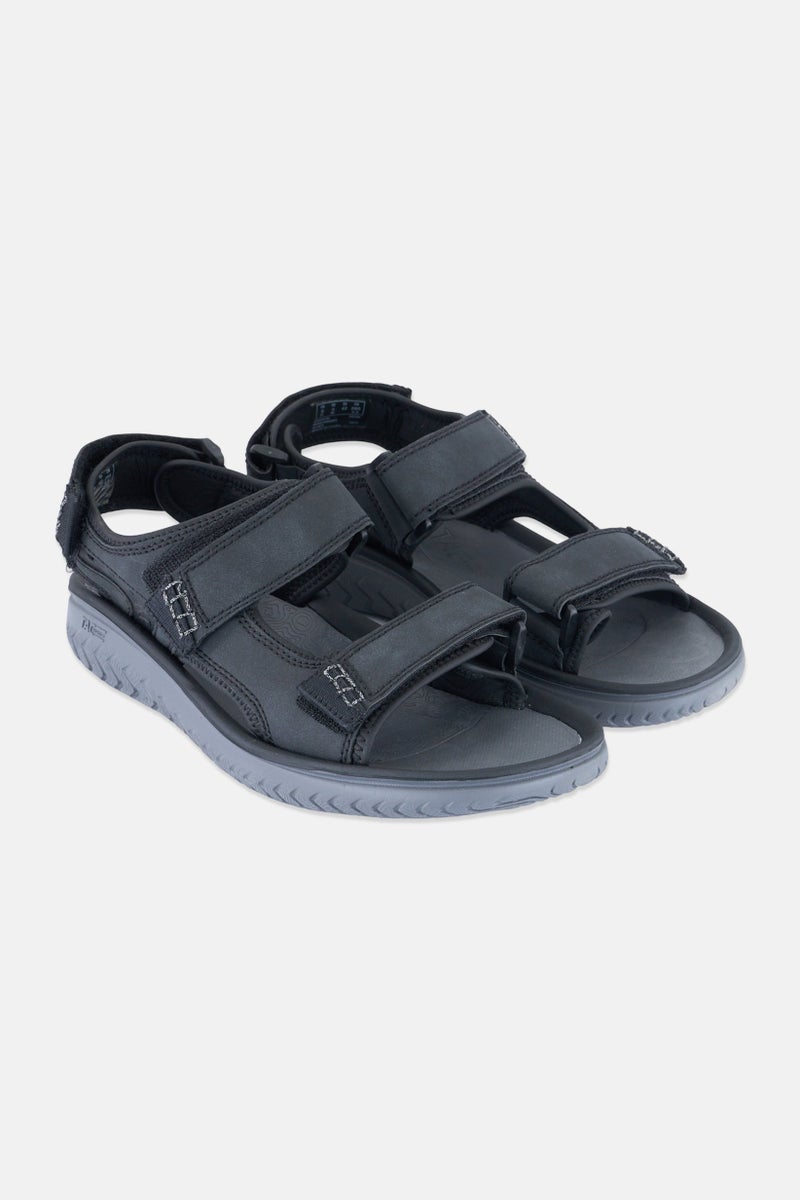 clarks Men Standard Wesley Bay Velcro Closure Sandals, Black - Image 1