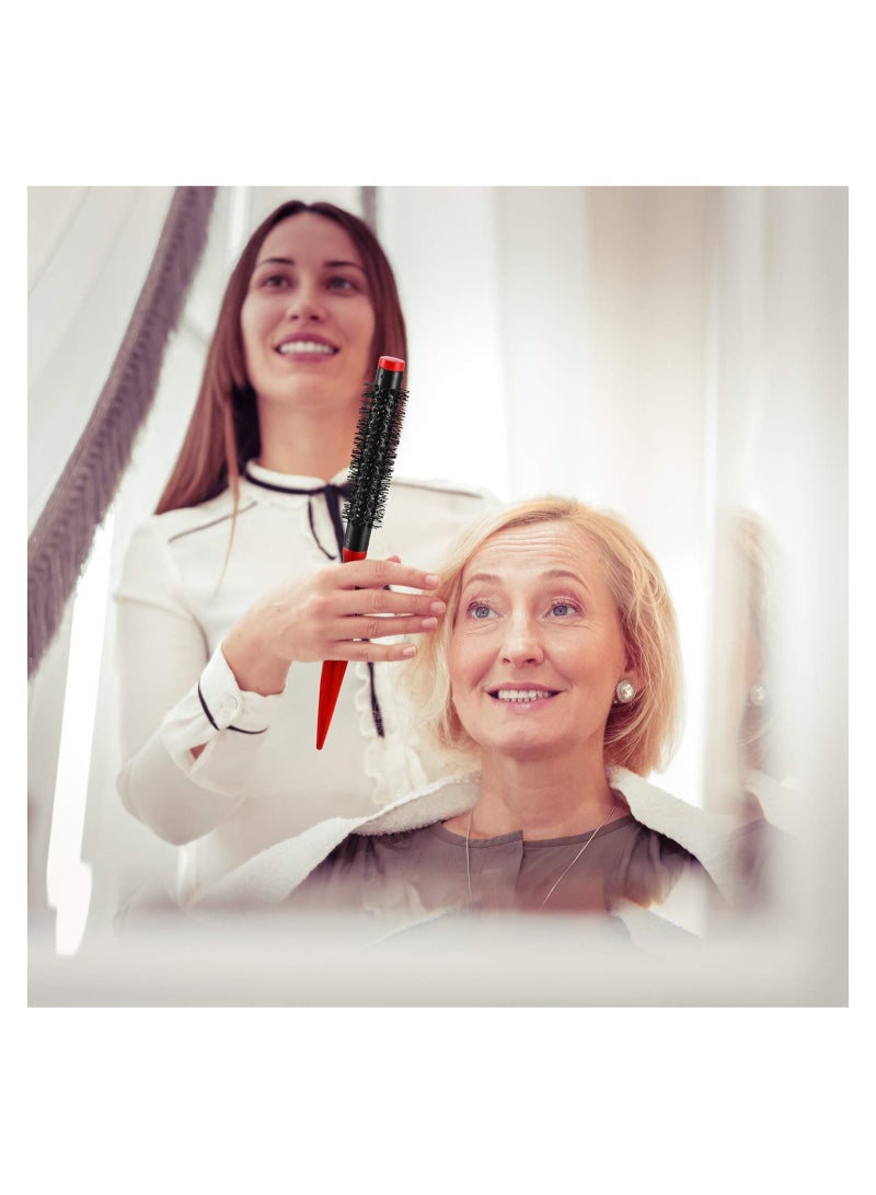 Excefore Mini Round Hair Brush, 4 Pcs Conical Handle Blowout Aluminum Nylon Hair Round Barrel Hair Brush with Nylon Pins, Best Roller Hairbrush for Blow Drying, Curling & Straightening - Image 5