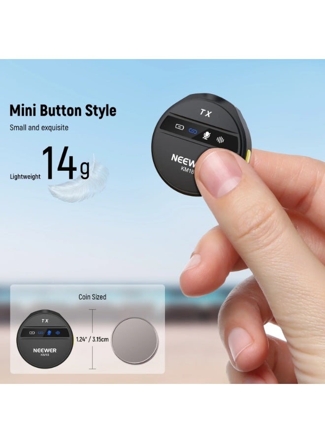 Neewer Wireless Lavalier Microphone with USB C Charging Case for Camera, Dual Transmitters & Receiver, 48kHz/24-bit Audio, Noise Cancellation, 150m Range, Portable Small Clip-On Mic for Vlogging, Streaming, Podcasting, YouTube/TikTok | Wireless Microphone with USB C Charging Case for Camera - Image 2