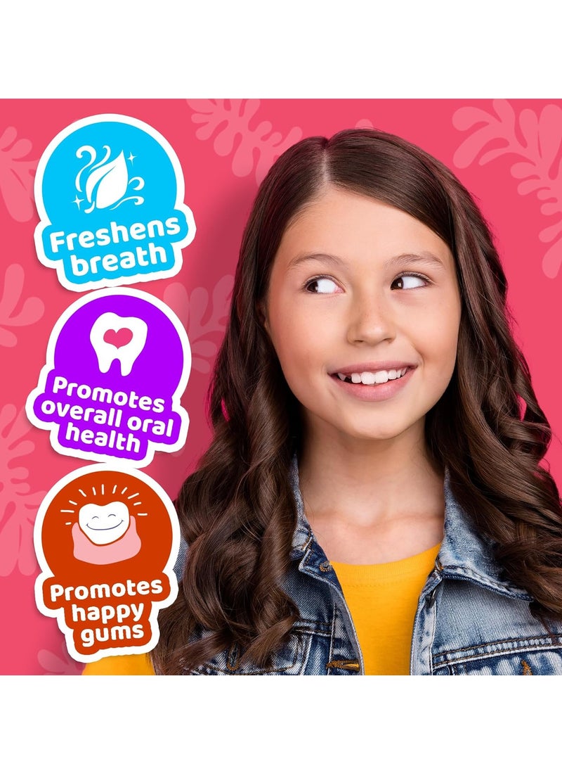 GuruNanda - GuruNanda Kids Oil Pulling, Alcohol-Free Mouthwash, Essential Oils & Vitamins for Fresh Breath & Happy Gums for Ages 6 & up, Natural Berry Lemon Rose, 8 Oz - Image 1