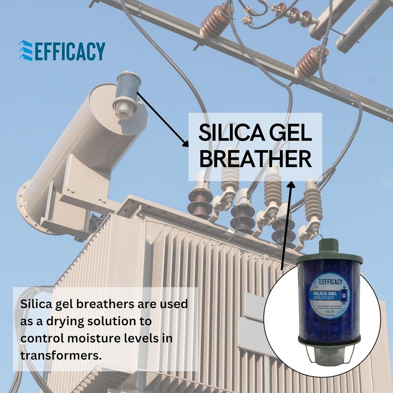 Efficacy Crystal Blue Silica Gel BreatherTransformer Breather Polycarbonate Cylinder With Aluminum Top Size 2 KG Dia 127 05 inch 1 Pc - Image 4