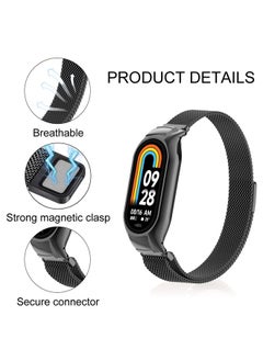 O Ozone Milanese Loop Strap for Xiaomi Smart Band 8 - Stainless Steel Magnetic Adjustable Mesh Metal Watch Bands for Men and Women - Rose Gold  - Image 4