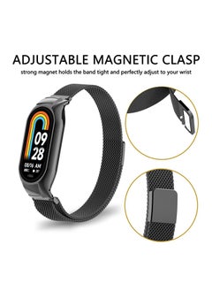O Ozone Milanese Loop Strap for Xiaomi Smart Band 8 - Stainless Steel Magnetic Adjustable Mesh Metal Watch Bands for Men and Women - Rose Gold  - Image 5