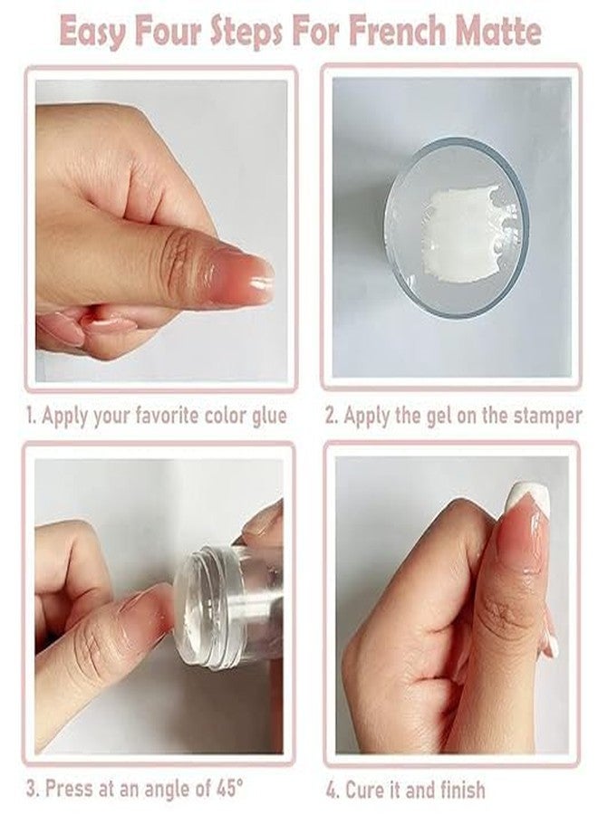 Roxbury Nail Art Tools French Tip Nail Stamp Scrapers and Replaceable Stamper Heads Transparent Manicure Tools Professional Jelly Silicone Nail Stamper Nail Art for Girl's - Image 4