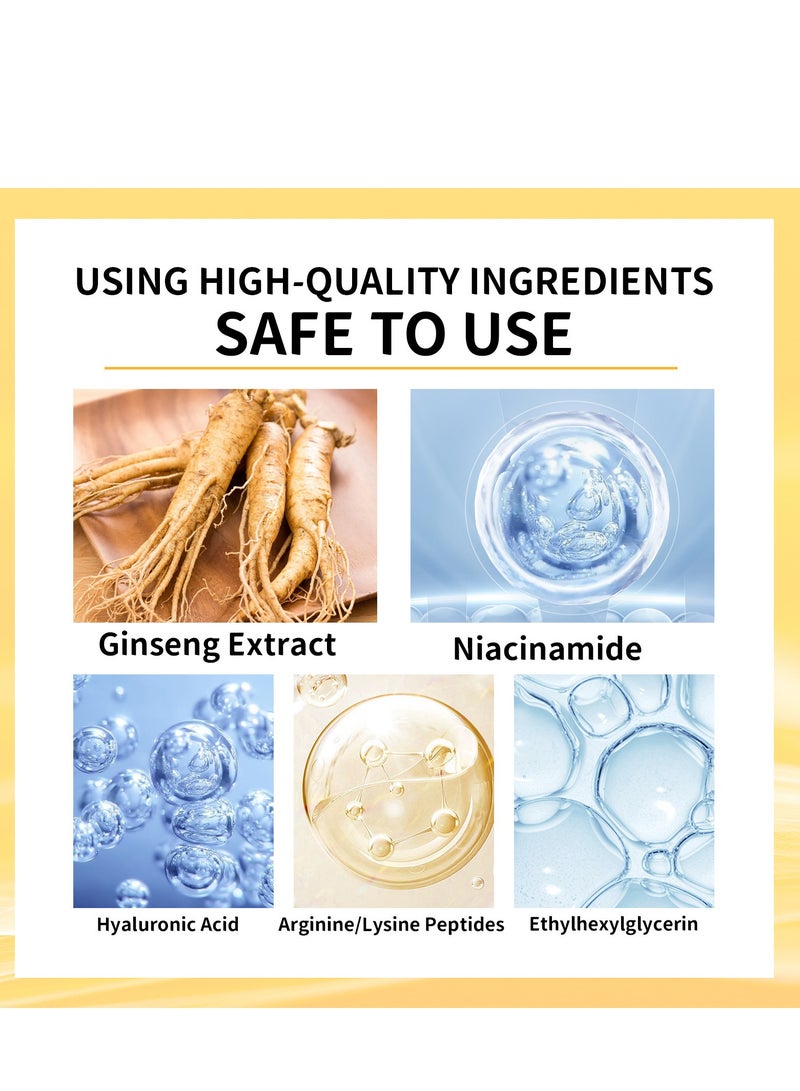 EELHOE Ginseng And Niacinamide Anti-Wrinkle Essence, Ginseng Anti Ageing Serum For Women, Fade The Eyes Of Fine Lines And Lines, Tighten The Face, Moisturize The Skin Essence 100ml - Image 5