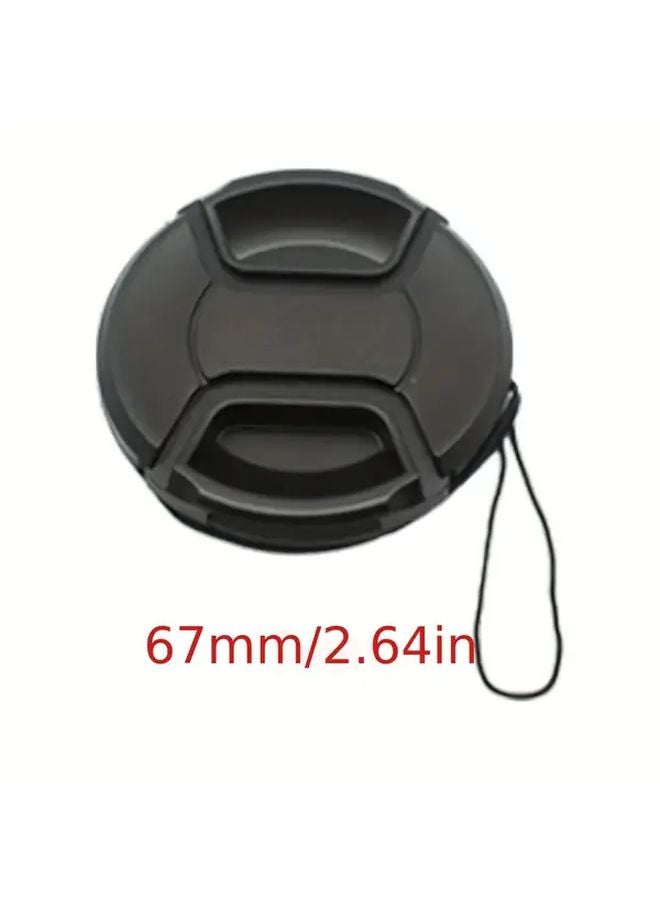 67mm Black Camera Lens Cover Bracket Protection Accessories 1pc - Image 1