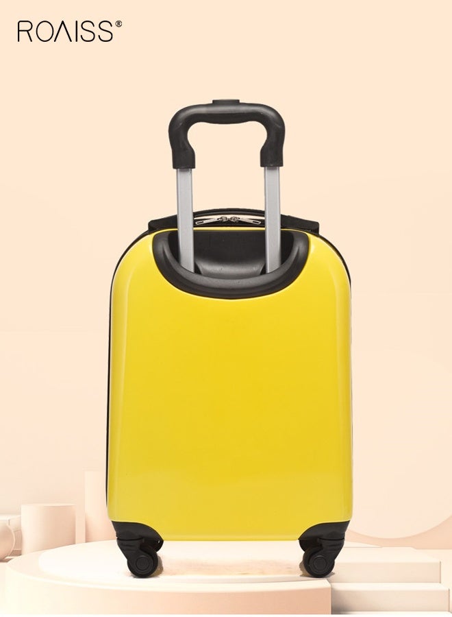 رويس Unisex Kids 18-Inch Luggage Children's Yellow Cartoon Suitcase Features Cute 3D Tiger Animal Design, 360° Spinner Wheels Lightweight and Durable Construction for Student Travel, School Trips and Family Vacations - Image 5