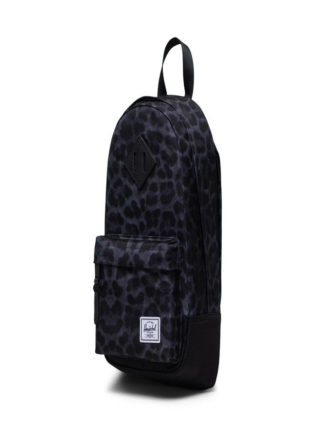 Herschel Heritage Shoulder Bag - 8L Crossbody Sling Backpack for Men & Women, Adjustable Strap, Daypack for Travel, Work & Everyday, Compact & Stylish, Digi Leopard Black - Image 3