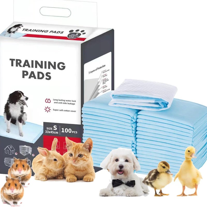 Coldcool 100Pcs Pee Pad Dog 13  18 inche Small pet Changing pad Puppy Potty Training Pet Pads Super Absorbent  LeakFree Potty Pads for Dogs