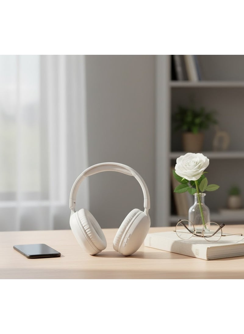 Bluetooth headphone - model - SD110 1- TF card slot - white color - Image 2