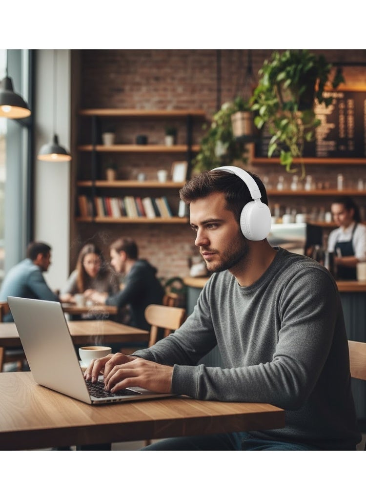 Bluetooth headphone - model - SD110 1- TF card slot - white color - Image 3