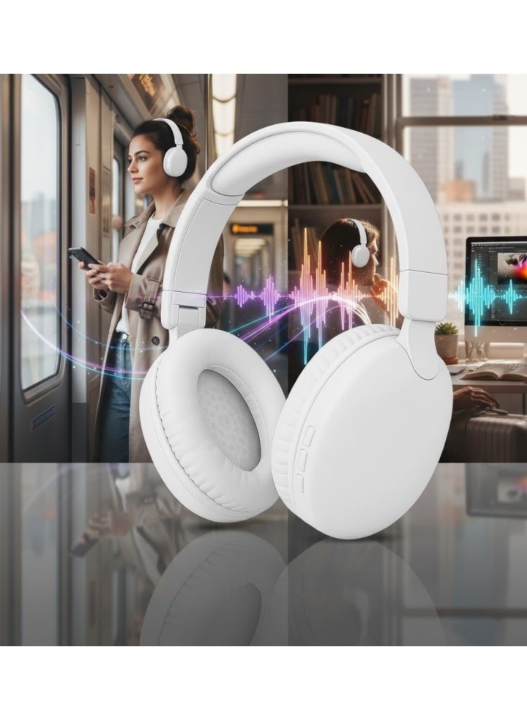 Bluetooth headphone - model - SD110 1- TF card slot - white color - Image 4