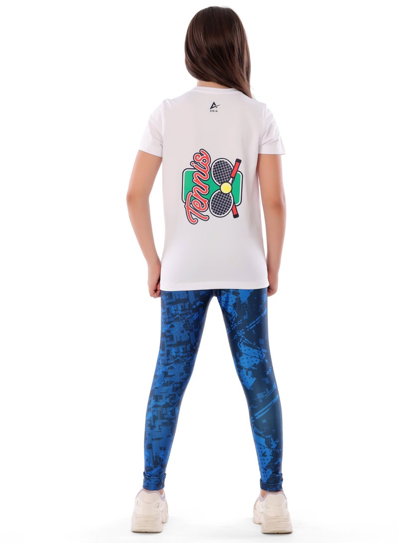 ANJA Girls' Blue Seamless Leggings – Sculpt Design - Image 3