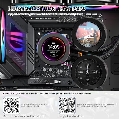 SAMA SM360 Black Adjustable Liquid Cooler LCD Display Screen with 3x120mm Addressable ARGB PWM Silent Fan 360mm AIO Radiator - Image 5
