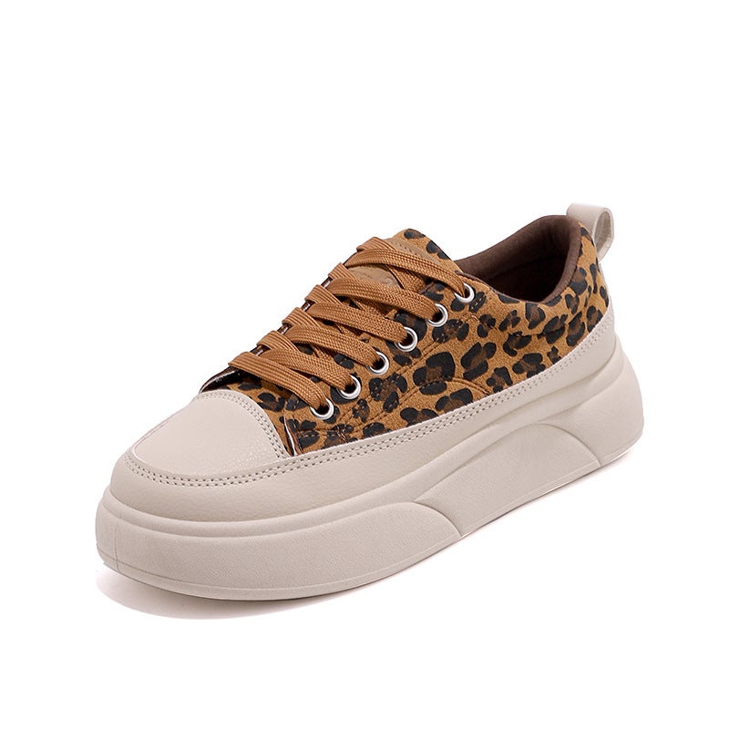 Women's Leopard Print Low Top Sneakers - Image 5