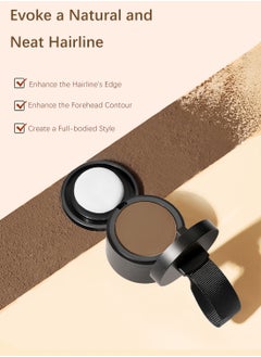 SUAKE Hair Shadow Powder with Puff Touch Instantly Natural Magical Quick Cover Hairline Powder Hair Root Dye Hair Root Concealer for Thinning Hair to Beautify Forehead Curves 4G Brown  - Image 3