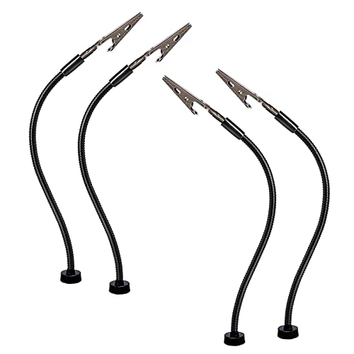 Beclumas 4 Pack Magnetic Helping Hands SolderingFlexible Gooseneck Metal Arms for Automobile Electronics Soldering jewelry Painting Art Crafts Hobby with Adjustable Alligator Clips - Image 1