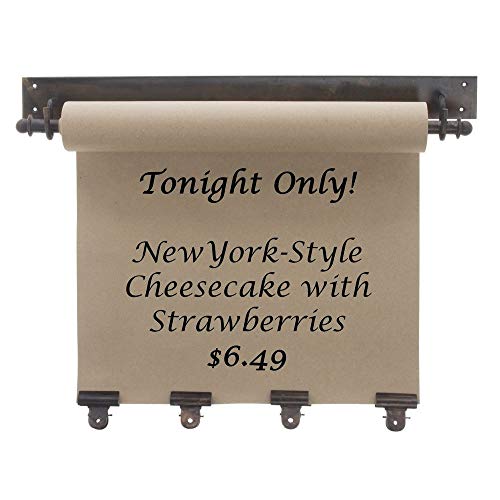 Kalalou NDE1100 Transitional Hanging Note Roll with 4 Clips in Bronze/Dark Finish, 21.00 inches - Image 3