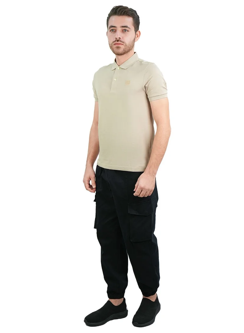 GIORDANO Men's Slim Fit Embossed Pique Polo| Silk Touch Series