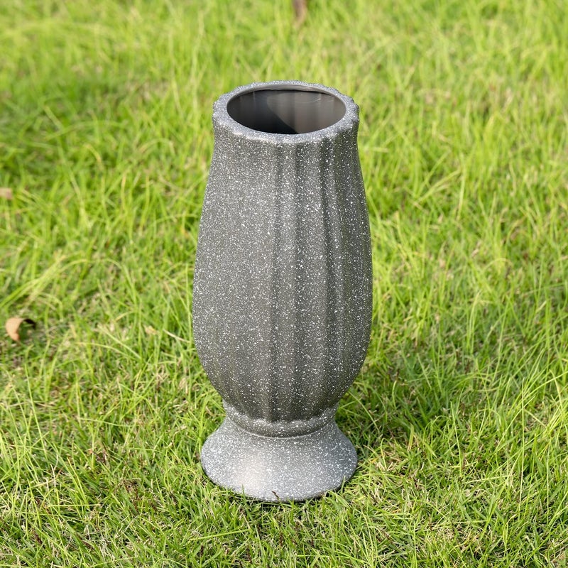 Bocola Cemetery Vase with Metal Spike -Headstones Flower Holder with Drainage Hole for Artificial Flowers- Grave Decorations Memorials Sympathy for Loss of Loved Ones - Image 1