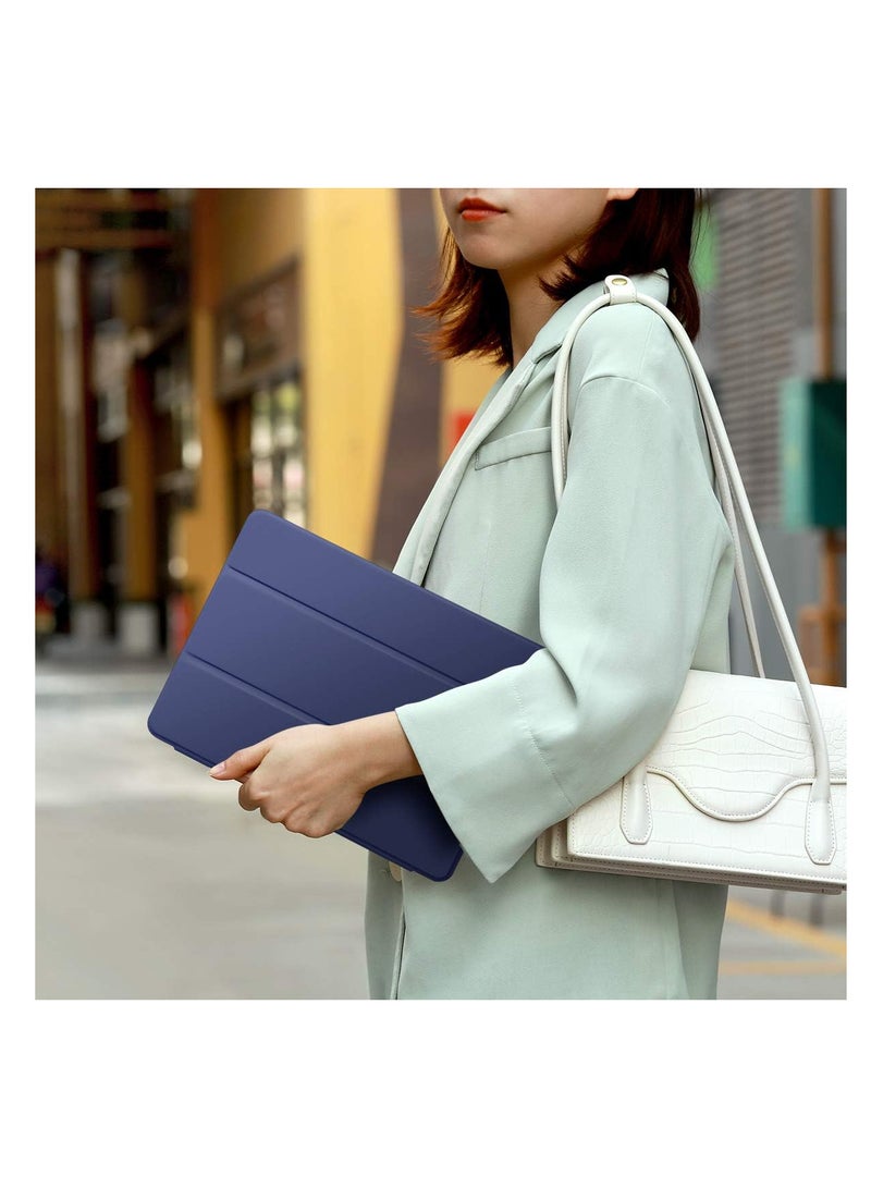 Case Compatible with iPad 9th/8th/7th Generation Case, Premium PU Leather + Soft TPU Back Case with Pencil Holder, Auto Sleep/Wake 10.2-10.5 Inch iPad Case Cover 2021/2020/2019 - Dark Blue - Image 2
